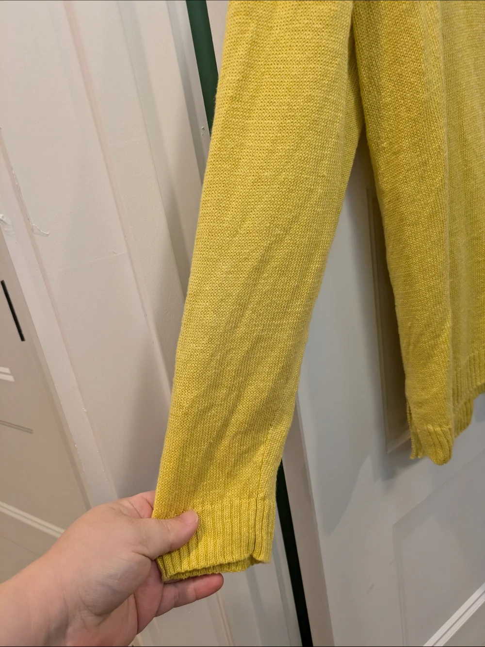 Eileen Fisher Yellow V-Neck Lightweight Sweater
